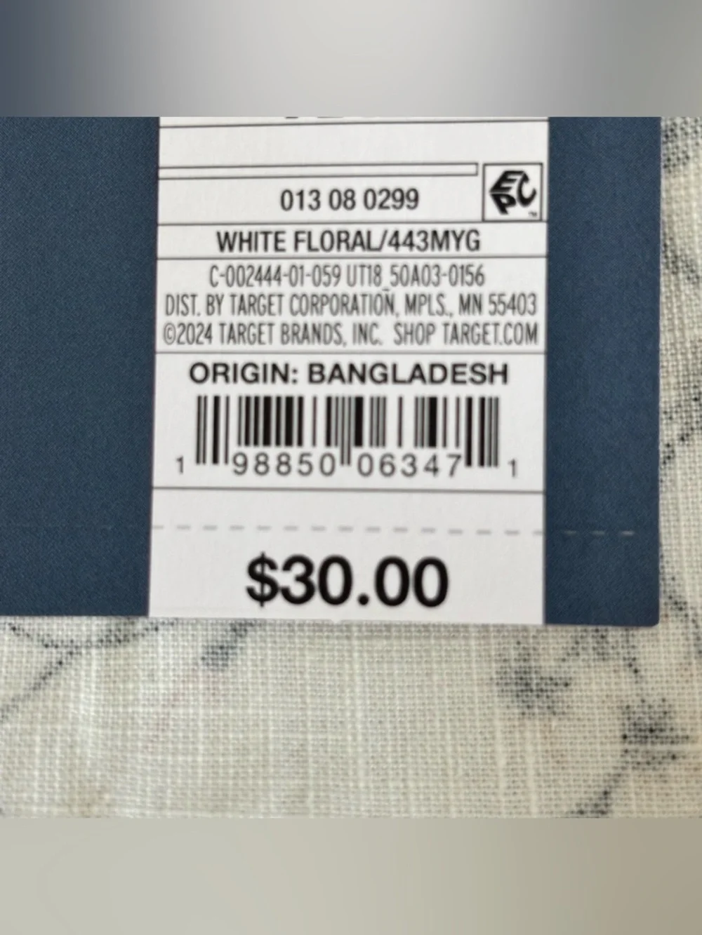 Universal Thread Women's Bell Elbow Sleeve A-Line Dress White Floral NEW - Picture 5 of 6